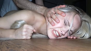 Big Cock In Her Ass Makes Blonde Teen Scream In Pain